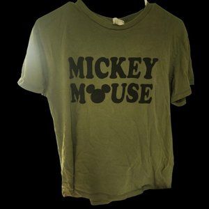 Have one to sell? Sell now Womens H&M Logg "mickey mouse," green t-shirt Small